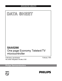 Datasheet SAA5290PS/107 manufacturer Philips