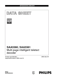 Datasheet SAA5360 manufacturer Philips
