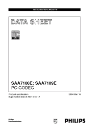 Datasheet SAA7109 manufacturer Philips