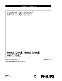 Datasheet SAA7109AE manufacturer Philips