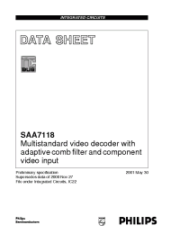 Datasheet SAA7118H manufacturer Philips
