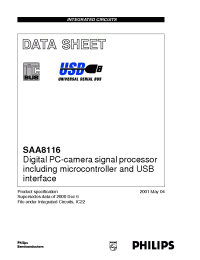 Datasheet SAA8116ET manufacturer Philips