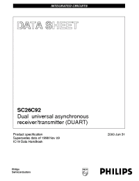 Datasheet SC26C92C1N manufacturer Philips