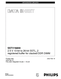 Datasheet SSTV16859DGG manufacturer Philips