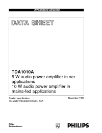 Datasheet TDA1010 manufacturer Philips
