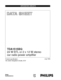 Datasheet TDA1515 manufacturer Philips