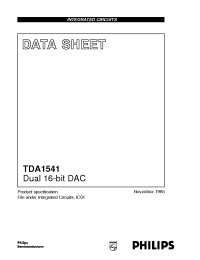 Datasheet TDA1541 manufacturer Philips