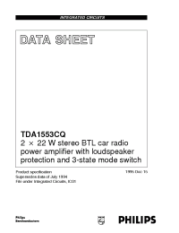 Datasheet TDA1553CQ manufacturer Philips