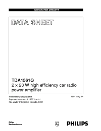 Datasheet TDA1561 manufacturer Philips