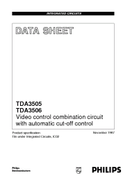 Datasheet TDA3505/V1 manufacturer Philips