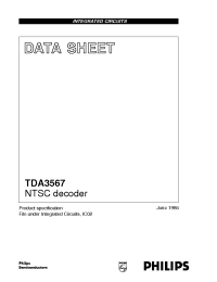 Datasheet TDA3567 manufacturer Philips