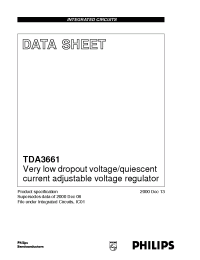 Datasheet TDA3661A manufacturer Philips