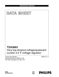 Datasheet TDA3663A manufacturer Philips