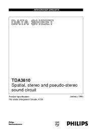 Datasheet TDA3810 manufacturer Philips