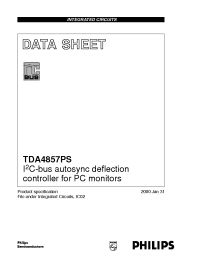 Datasheet TDA4857PS manufacturer Philips