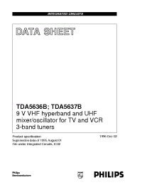 Datasheet TDA5637BT/C1 manufacturer Philips