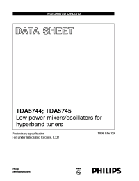 Datasheet TDA5745 manufacturer Philips
