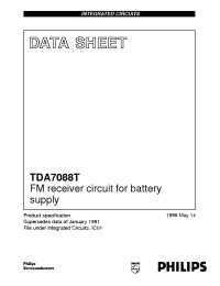 Datasheet TDA7088T/V1 manufacturer Philips