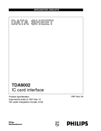 Datasheet TDA8002A manufacturer Philips