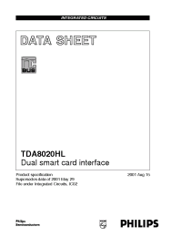 Datasheet TDA8020 manufacturer Philips