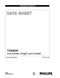 Datasheet TDA8029HL/C103 manufacturer Philips