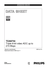 Datasheet TDA8754EL/11 manufacturer Philips