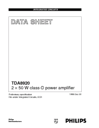 Datasheet TDA8920J manufacturer Philips