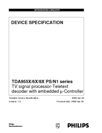 Datasheet TDA955XN1 manufacturer Philips