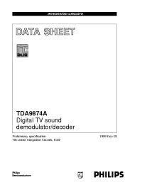Datasheet TDA9874A manufacturer Philips