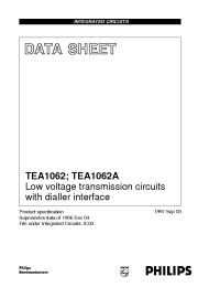 Datasheet TEA1062 manufacturer Philips