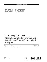 Datasheet TEA1104/N2 manufacturer Philips