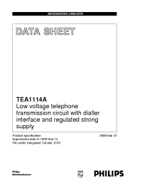 Datasheet TEA1114AT/C2 manufacturer Philips
