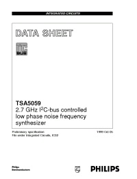 Datasheet TSA5059 manufacturer Philips