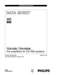Datasheet TZA1020 manufacturer Philips