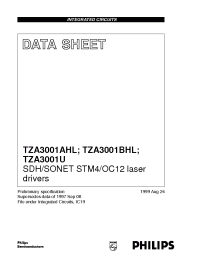 Datasheet TZA3001AHL manufacturer Philips