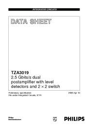 Datasheet TZA3019 manufacturer Philips