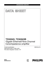 Datasheet TZA3043 manufacturer Philips