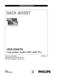 Datasheet UDA1334ATS manufacturer Philips