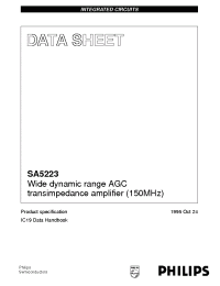 Datasheet XSA5223CU manufacturer Philips
