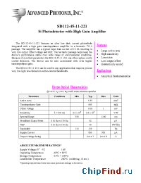 Datasheet SD112-45-11-221 manufacturer Advanced Photonix