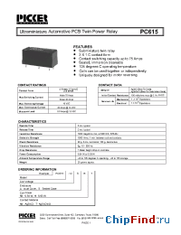 Datasheet PC615-12ST manufacturer Picker