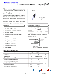 Datasheet PJ1082CZ-2.5 manufacturer Promax-Johnton