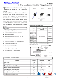 Datasheet PJ1085CM-2.5 manufacturer Promax-Johnton