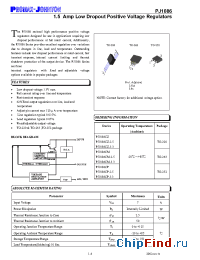 Datasheet PJ1086CP-2.5 manufacturer Promax-Johnton