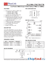 Datasheet P500-17BDC manufacturer PhaseLink