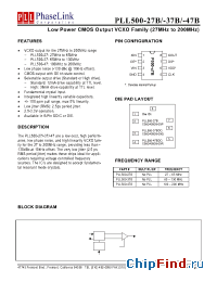 Datasheet P500-47BDC manufacturer PhaseLink