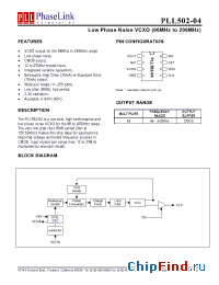 Datasheet P502-04SC manufacturer PhaseLink