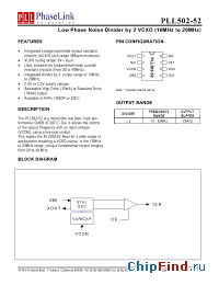 Datasheet P502-52SC manufacturer PhaseLink