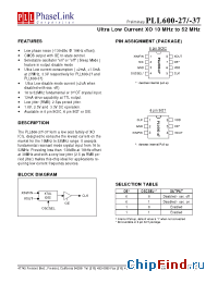 Datasheet P600-37SC manufacturer PhaseLink