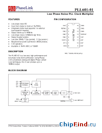 Datasheet P601-01OC manufacturer PhaseLink